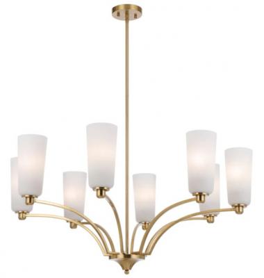 BREVAN 8 LIGHT ANTIQUE GOLD PENDANT